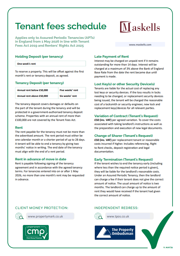 Tenant Fees