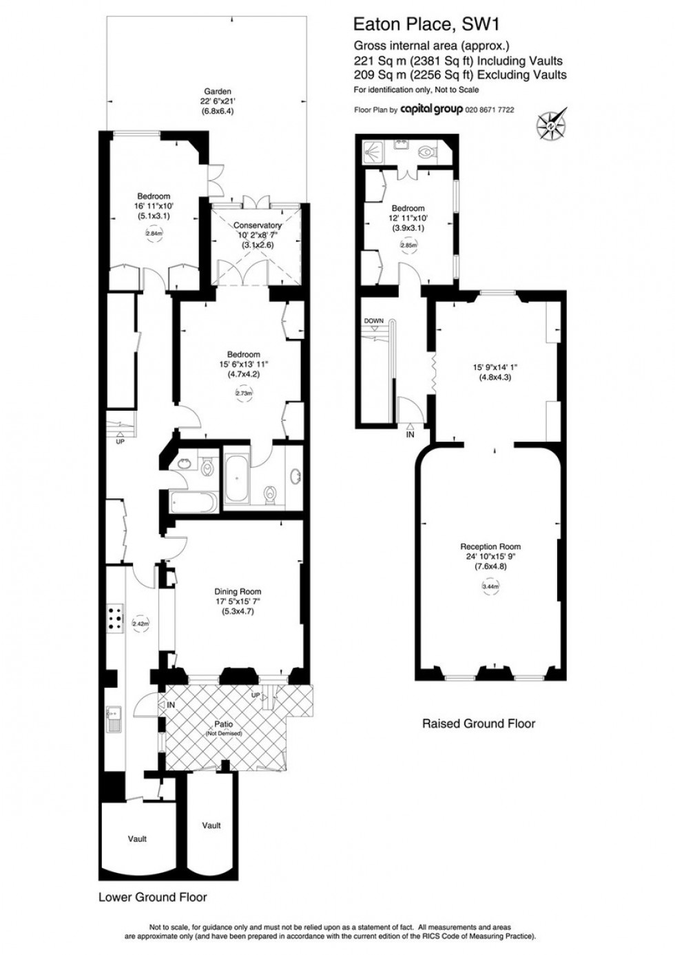 Floorplan for Eaton Place, Belgravia, SW1X