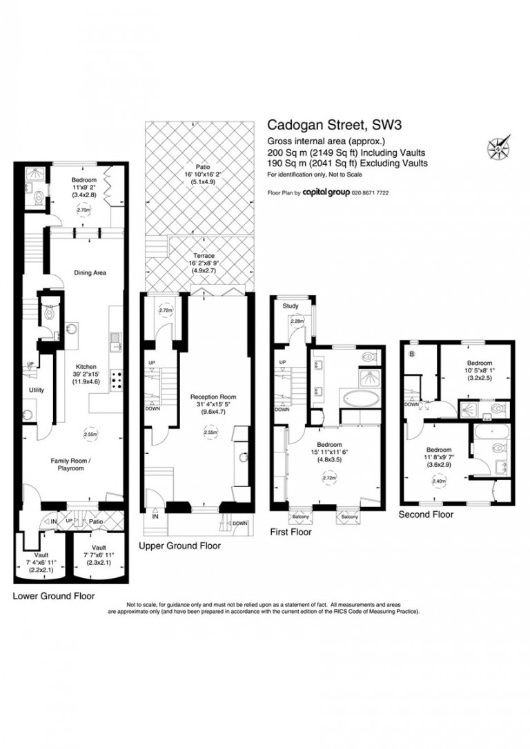 Floorplans For Cadogan Street, Chelsea, SW3