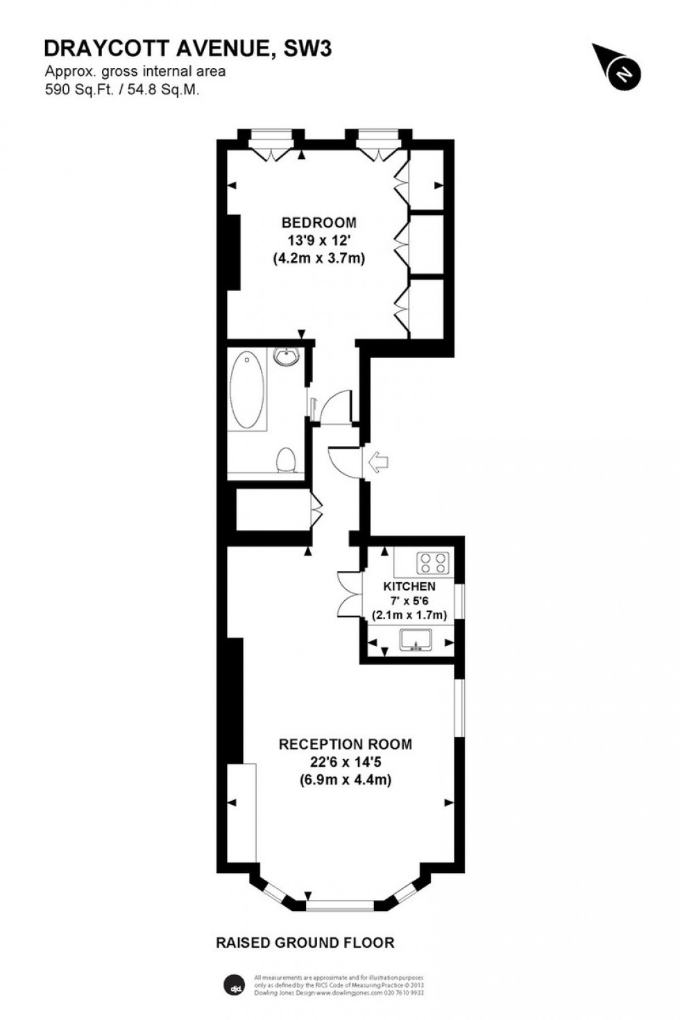 Floorplan for Draycott Avenue, Chelsea, SW3