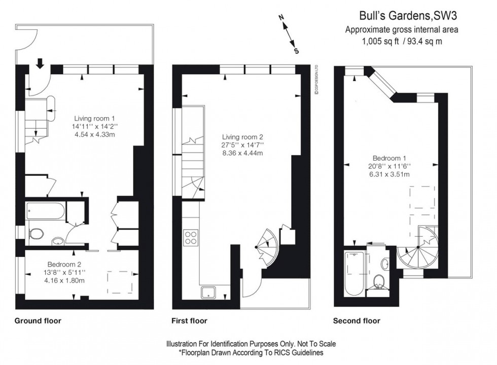 Floorplan for Bulls Gardens, Chelsea, SW3