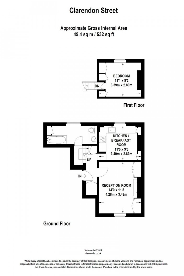 Floorplans For Clarendon Street, Pimlico, SW1V