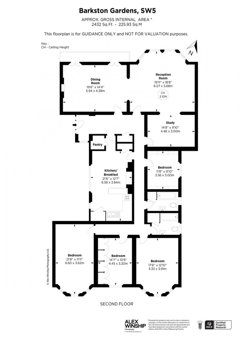 Floorplan for Barkston Gardens, Earls Court, SW5