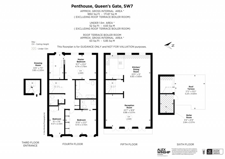 Floorplans For Queens Gate, South Kensington, SW7