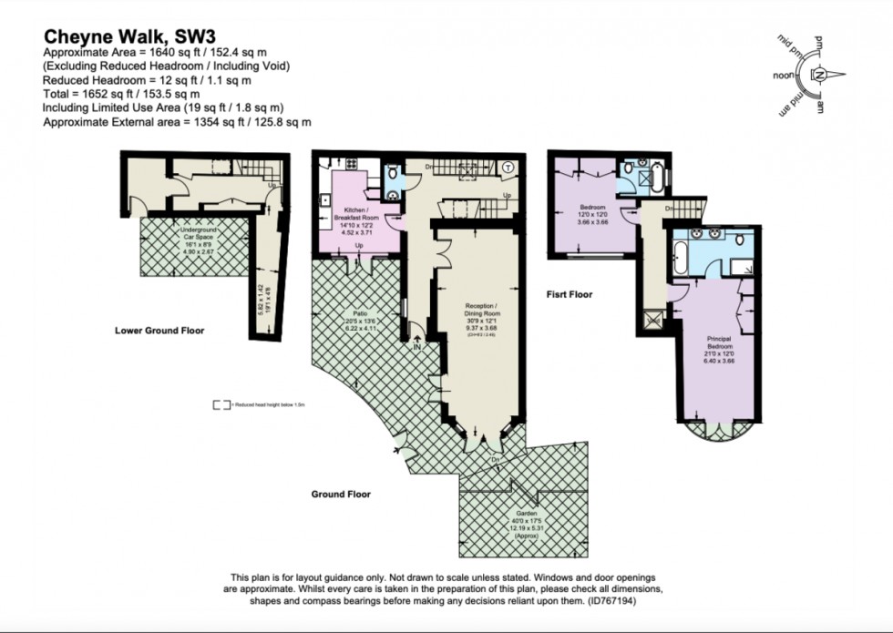 Floorplan for The Courtyard House, Cheyne Walk, SW3