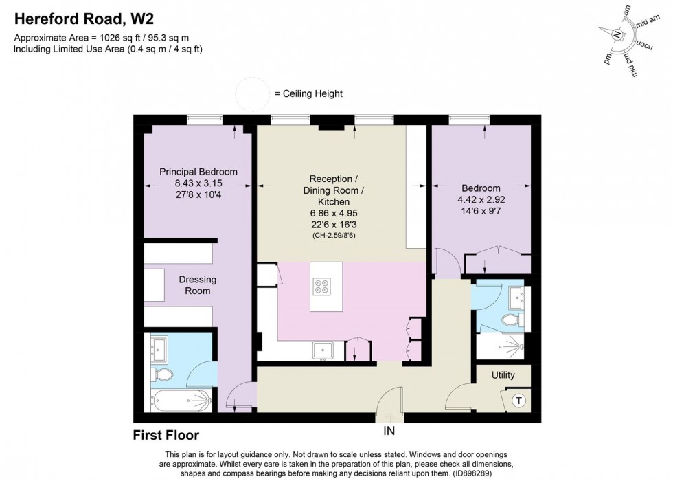 Floorplan for Opal Apartments, Westbourne Grove, W2
