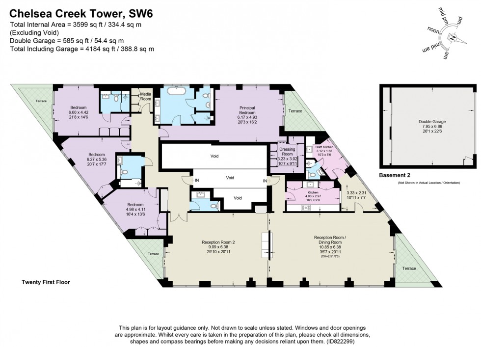 Floorplan for Chelsea Creek Tower, Chelsea Creek, SW6
