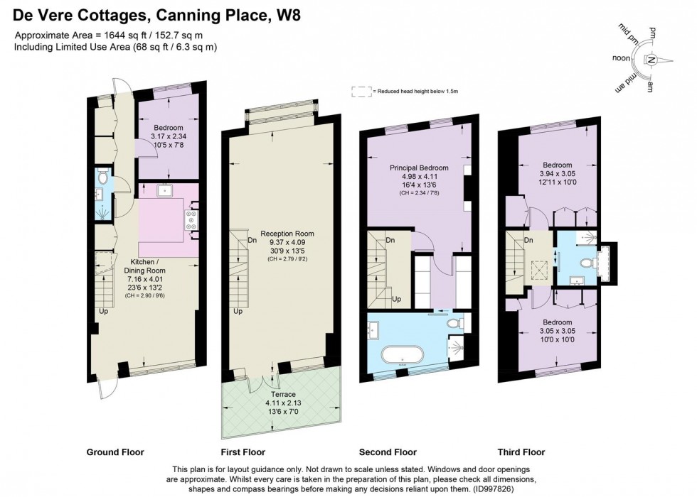 Floorplan for De Vere Cottages, Kensington, W8