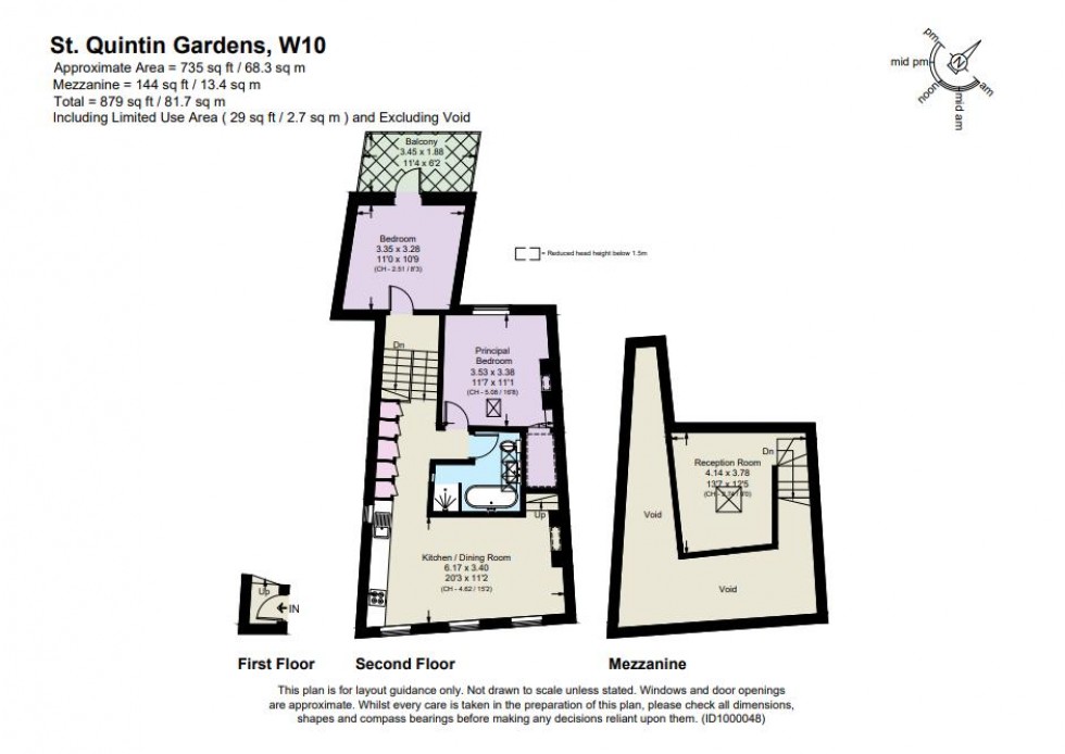 Floorplan for St. Quintin Gardens, North Kensington W10