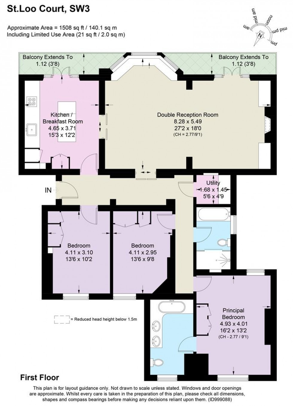 Floorplan for St Loo Court, Chelsea, SW3