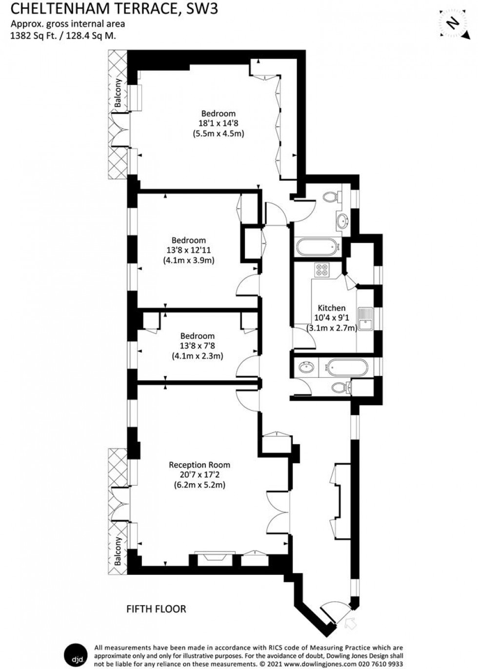 Floorplan for Whitelands House, Cheltenham Terrace SW3