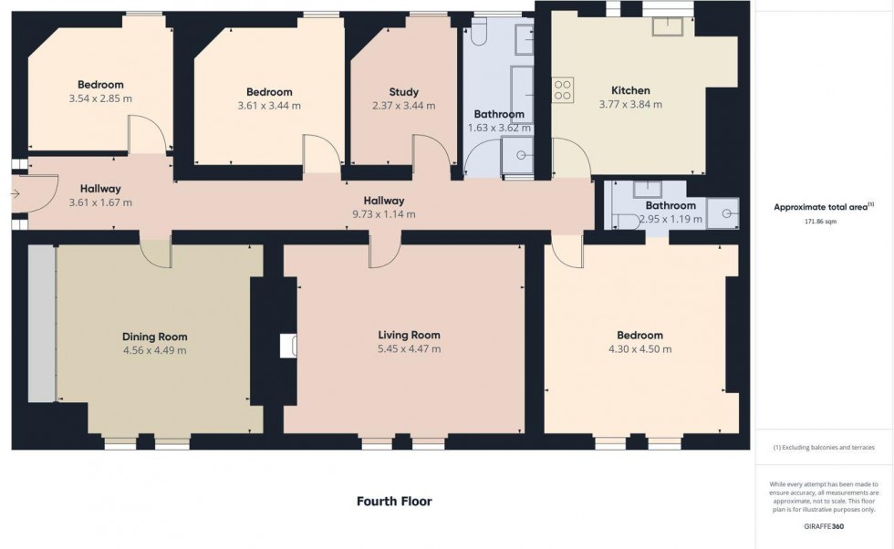 Floorplan for Hyde Park Mansions, Cabbell Street NW1