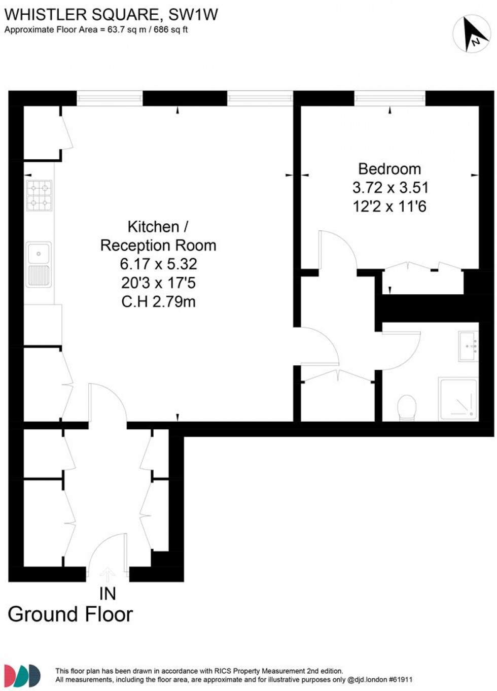 Floorplan for Chelsea Barracks, Belgravia, SW1W