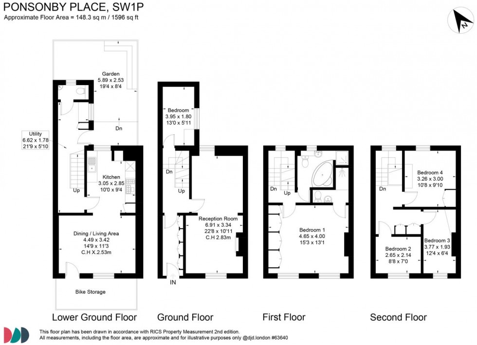 Floorplan for Ponsonby Place, Westminster SW1