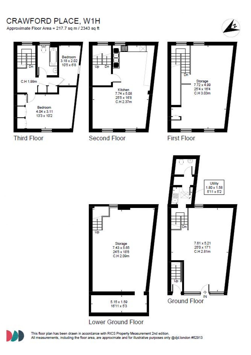 Floorplan for Crawford Place, Marylebone W1H