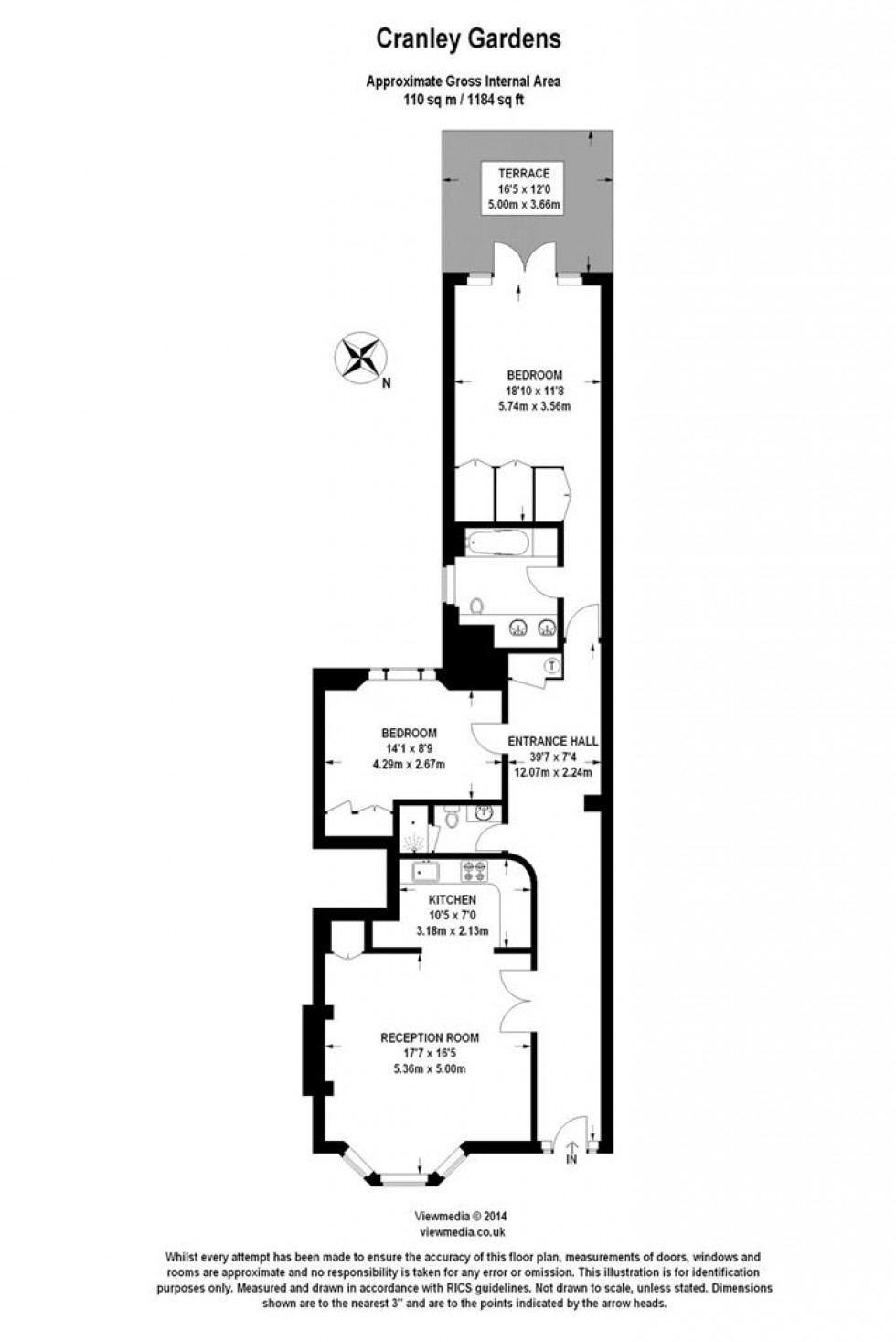 Floorplan for Cranley Gardens, South Kensington, SW7