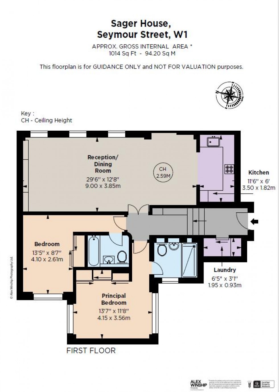 Floorplan for Sager House, Seymour Street W1H