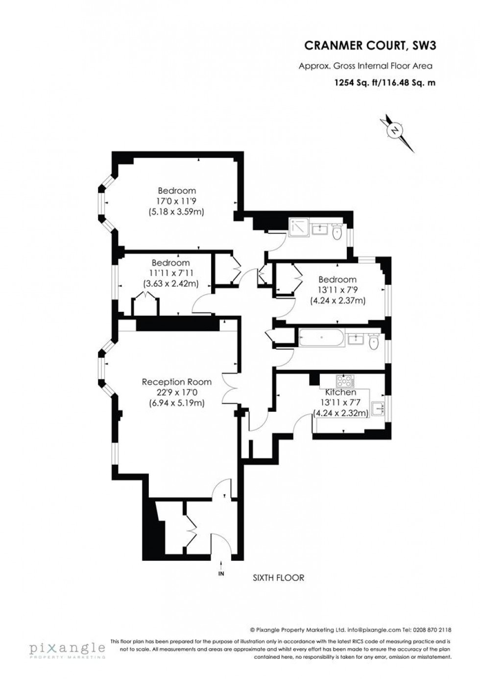 Floorplan for Whiteheads Grove, Chelsea, SW3