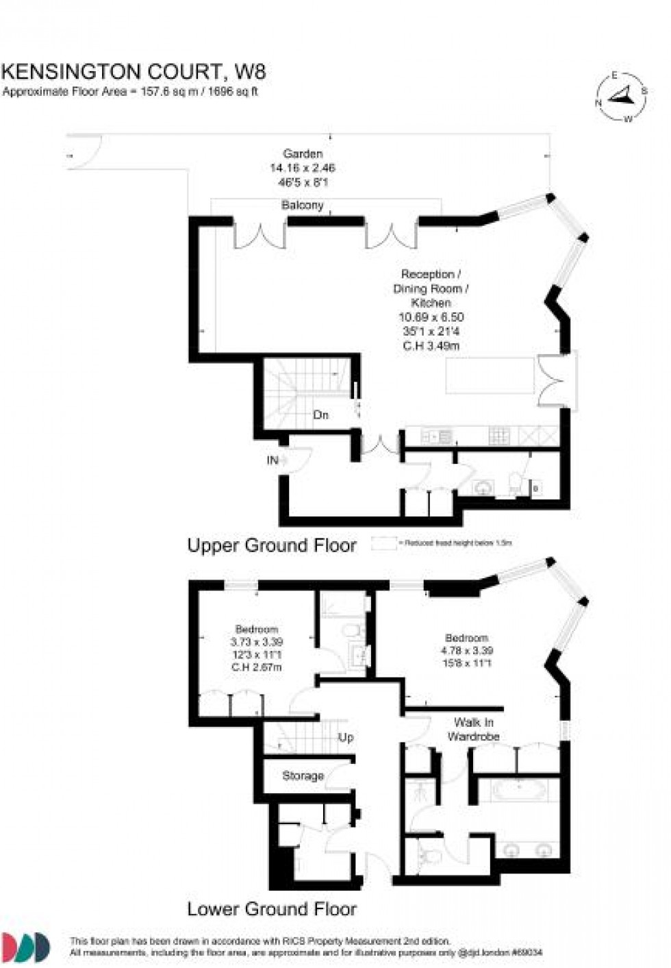 Floorplan for Kensington Court, Kensington,W8