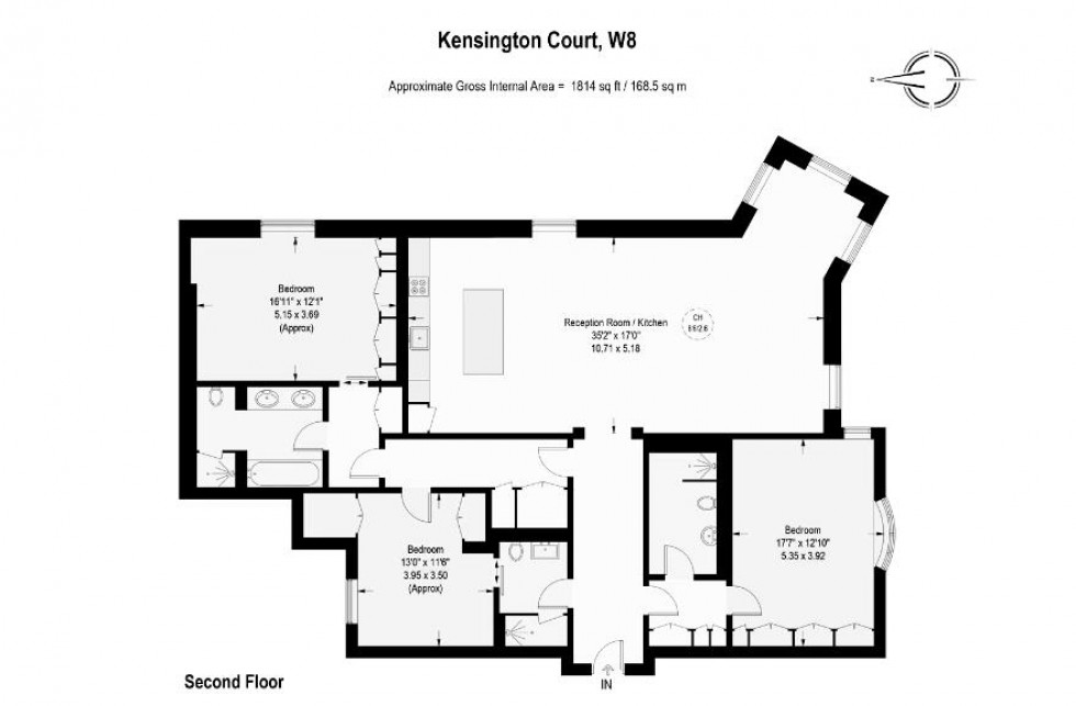 Floorplan for Kensington Court, Kensington, W8